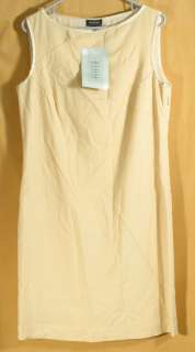 NWT Juliana Collezione Yellow Wool Dress Size 10 M 8  