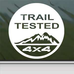 Trail Tested Off Road 4x4 White Sticker Laptop Vinyl 