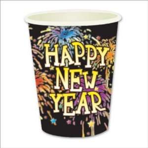  9Oz Paper Cup X8 Happy New Year* Case Pack 144: Home 