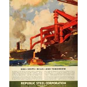 1933 Ad Republic Steel Corporation Toncan Iron Alloys   Original Print 