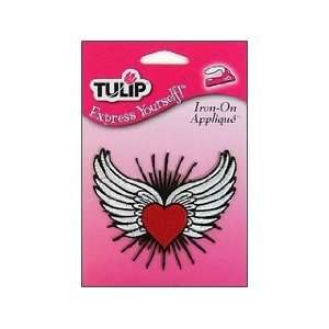  Tulip Iron On Applique Medium Winged Heart (3 Pack): Pet 