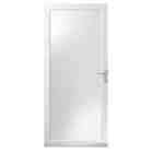   36 in. White Fullview Laminated Glass Storm Door with Nickel Hardware