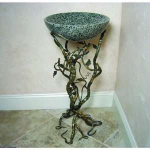   15 Hand Made Pedestal Sink Set in Vine Gold Antique: Home Improvement