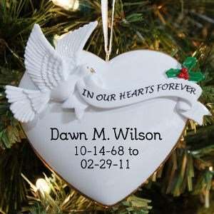  In Our Hearts Personalized Ornament