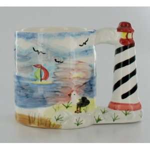  Lighthouse Coffee Cup Tea Mug Nautical Kitchen: Kitchen 