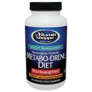  Vitamin Shoppe   Metabo Drene Diet Ma Huang Free, 120 