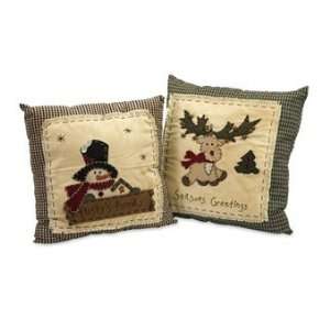  Happy Holiday Pillows   Set of 2
