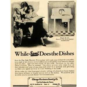  1923 Ad Chicago Hardware Foundry Electric Dishwasher 