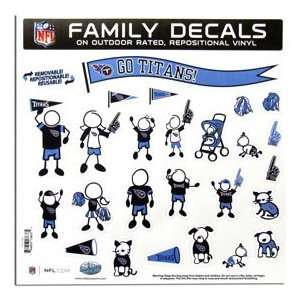  Tennessee Titans 11in x 11in Family Car Decal Sheet 