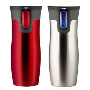  Red & Silver Contigo AUTOSEAL Stainless Steel Mugs Combo 