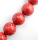 12mm Round Natural Sponge Red Coral Loose Strand Beads items in The 