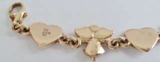James Avery 14K Gold Angels & Hearts Bracelet 22.8 Grams  RETIRED 