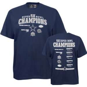  Navy  5X Super Bowl Champions Commemorative T Shirt