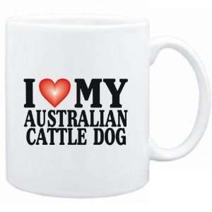   : Mug White  I LOVE Australian Cattle Dog  Dogs: Sports & Outdoors