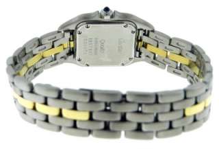 Ladies Cartier Panthere One Row 18K Yellow Gold and Stainless Steel 
