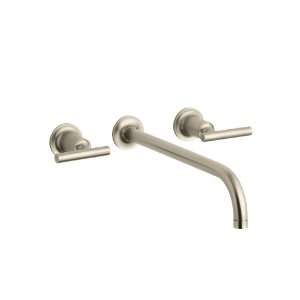  Two Handle Wall Mount Lavatory Faucet Trim with 12, 90 Degree Angle 