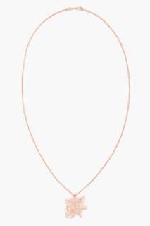 Alexander McQueen rose gold punk shell necklace for women  