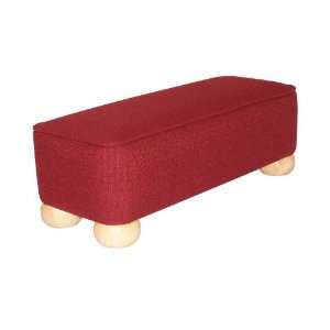  Cranberry Fabric Small Footstool