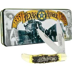  Texas Ranger Folding Bowie Knife with Sheath and Collectors Tin Home