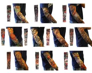   Monster Mix Design Fake Tattoo Sleeves Body Art Arm Stocks Tribal 10pc