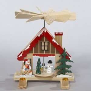 6.5 Wooden House Windmill with 4 Candles Case Pack 24 