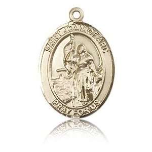  14kt Yellow Gold 3/4in St Joan of Arc Medal Jewelry