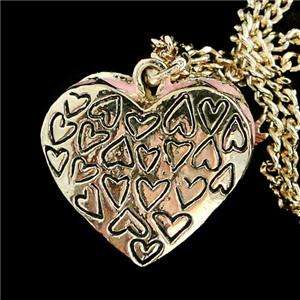 Pink Love Heart Necklace Pendant Clear Swarovski Crystal  