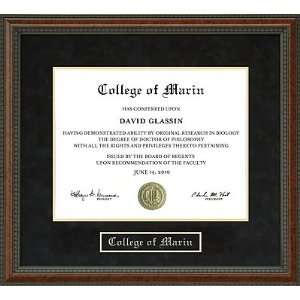  College of Marin Diploma Frame