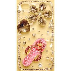  3D PINK SANDAL Clear Case for iPhone 4S Verizon AT&T Sprint 
