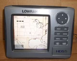 LOWRANCE HDS5 FISHFINDER GPS RECEIVER HDS 5 0042194533087  