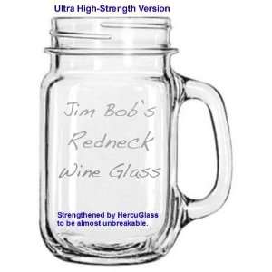 GREAT Birthday Gift: 2 PAK: 16 oz. Redneck Wine Glass: Personalized 