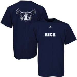Adidas Rice Owls Navy Blue Pre School Prime Time T shirt  