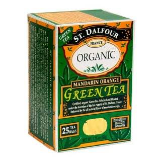 ST. DALFOUR Organic Green Tea, Tea Bags, Mandarin Orange, 1.75 Ounce 