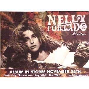  NELLY FURTADO FOLKLORE 2 Parts Poster 