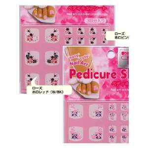  PRETTY PEDICURES (SCENTED)   PINK/WHITE/BLACK ROSE (ROSE 