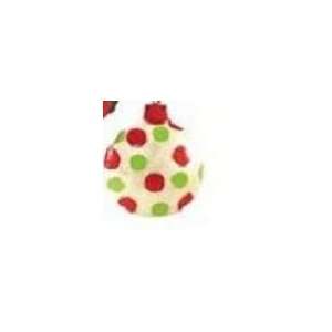  Red and Green Polka Dot Disk Ornament