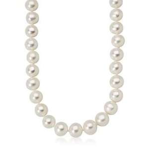    10 11mm Pearl Necklace With 14kt Yellow Gold Clasp Jewelry