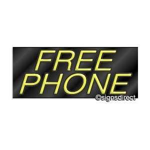 FREE PHONE Neon Sign
