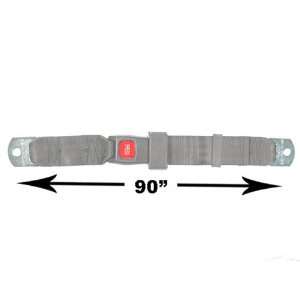  2 Point Lap Seat Belt, Grey, 90 Inch Length, with Push 