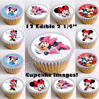   Mouse 2.25 Edible Image Cup Cake Toppers 12pc, cut & paste, no peel