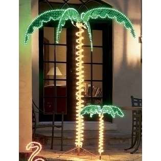 Tropical Lighted Holographic Rope Light Palm Tree  Roman Outdoor 