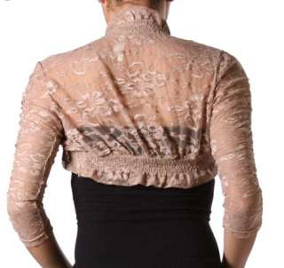   shrug jacket top entirely sheer see through lace black undertop is