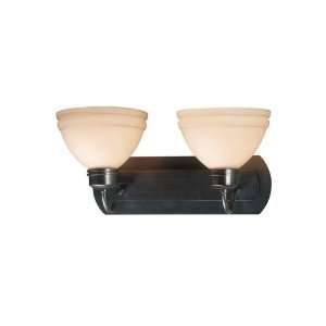  Odyssey Two Light Vanity frosted amber Copper Bronze