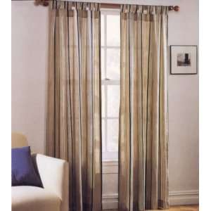  Aspen Stripe Tab Top Curtain: Home & Kitchen