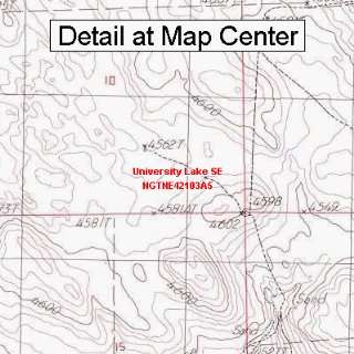USGS Topographic Quadrangle Map   University Lake SE, Nebraska (Folded 