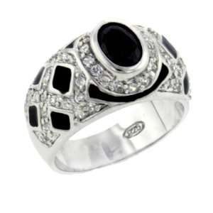  Size 7 Oval Cut Onyx Rings Pugster Jewelry