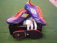   adizero TRX FG Purple/Orange Messi Leather New Authentic Soccer Cleat
