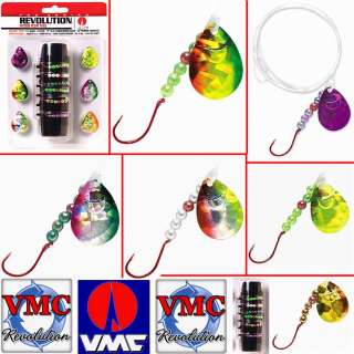 Qty of 6   VMC Revolution Spinner Lures New   3 1/2 1/2 Oz. Trout 