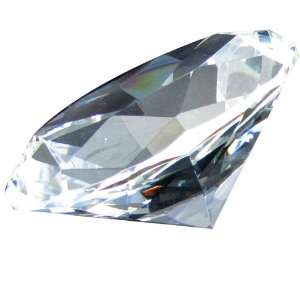 Giant 100 mm Clear Cut Glass Faceted Crystal Diamond