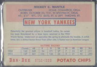 1954 Dan Dee Mickey Mantle PSA 4 (8745)  